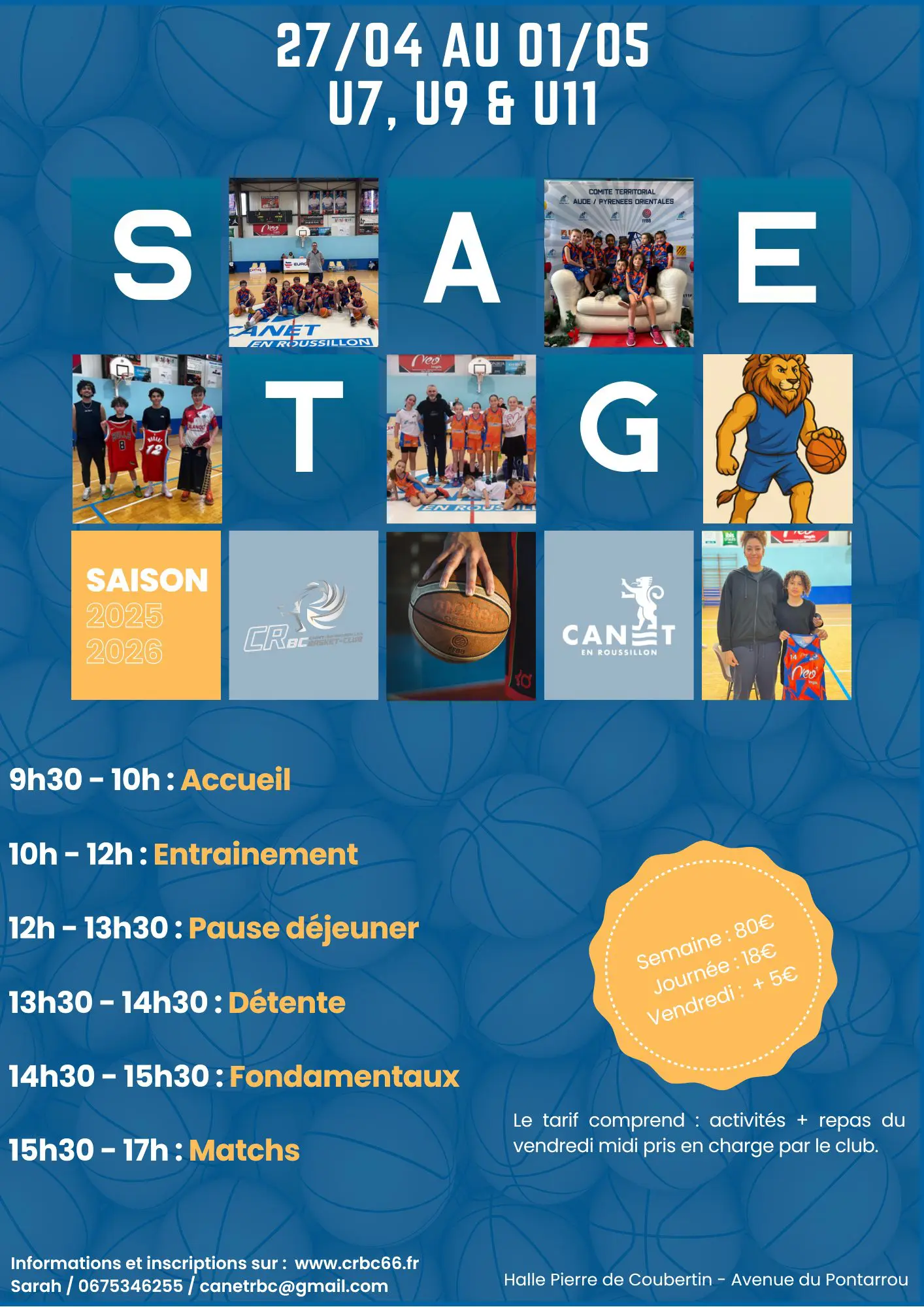 Stages d’hiver du CRBC U7-U9-U11❄️🏀