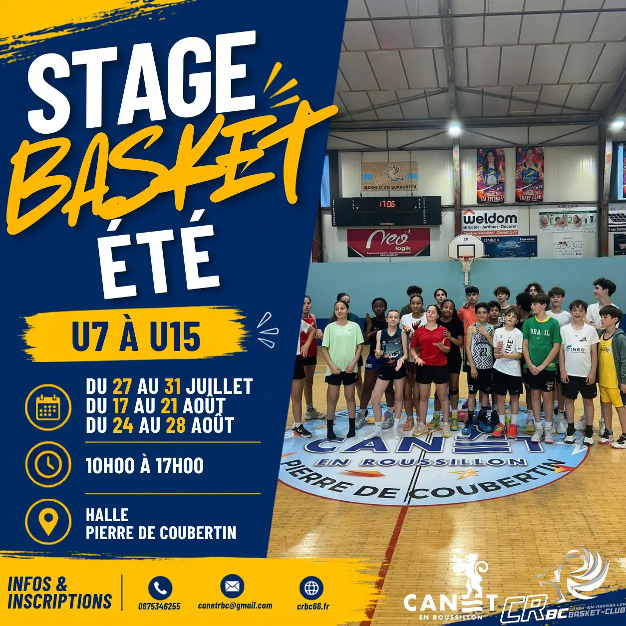 Stages d&rsquo;été 🏀